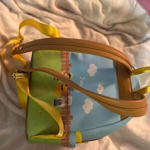 Loungefly Up Green and Blue Cartoon Backpack with Yellow Accents